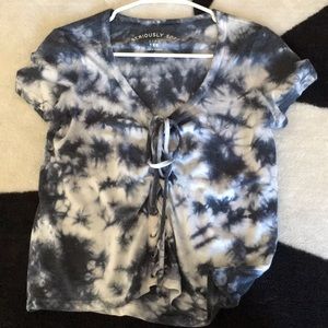 Aeropostale tie dye lace up shirt!
